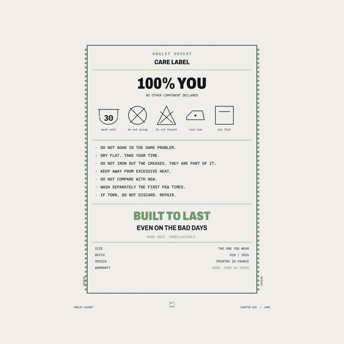 ONGLET OUVERT chapter 010 The Label, full artwork
